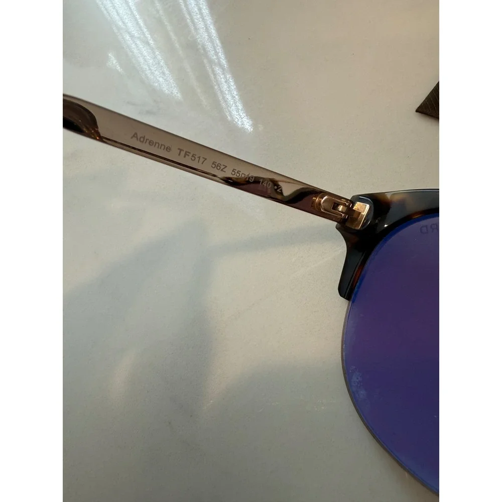 Tom Ford Adrenne TF517 Sunglasses Dark Havana Tortoise Rose Gold 56Z 55mm